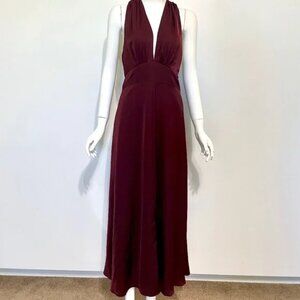NWT Banana Republic Wrap Waist Dress - Pinot Noir/Deep Burgundy Size 8